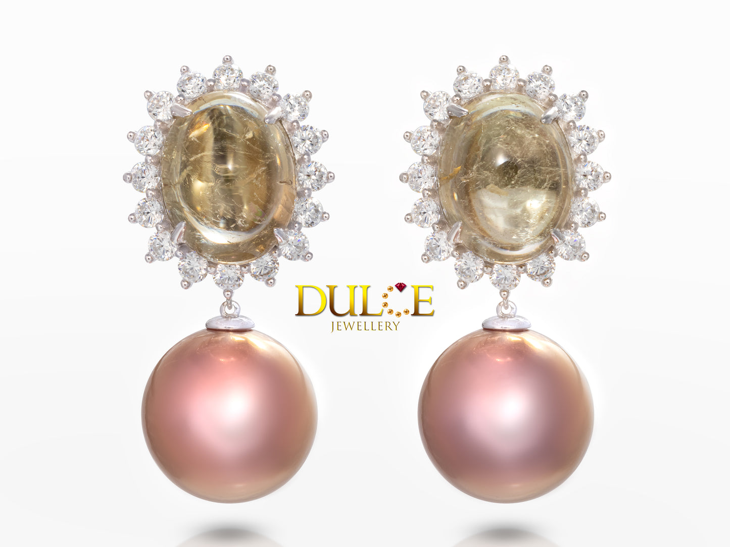 Tourmaline & Zircon Freshwater Pearls Earrings
